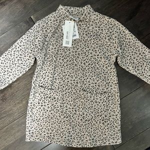 Zara kids leopard print light sweater dress. NWT.